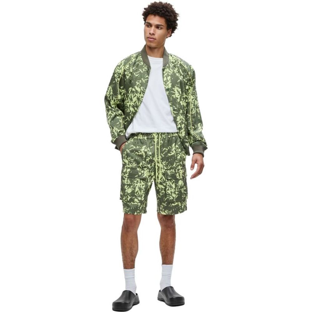 Mode Of One Mens Abstracted Floral Printed Casual Cargo Shorts, NWT